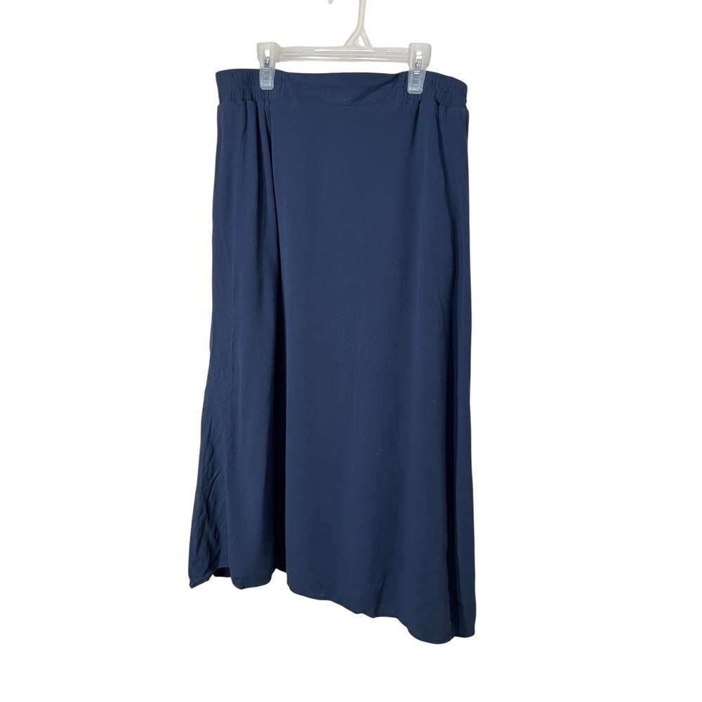Christopher & Banks‎ Navy Blue Maxi Skirt Elastic Waist Women's Size M